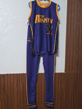 Top Prospects Purple and Gold Kids Athletic Set